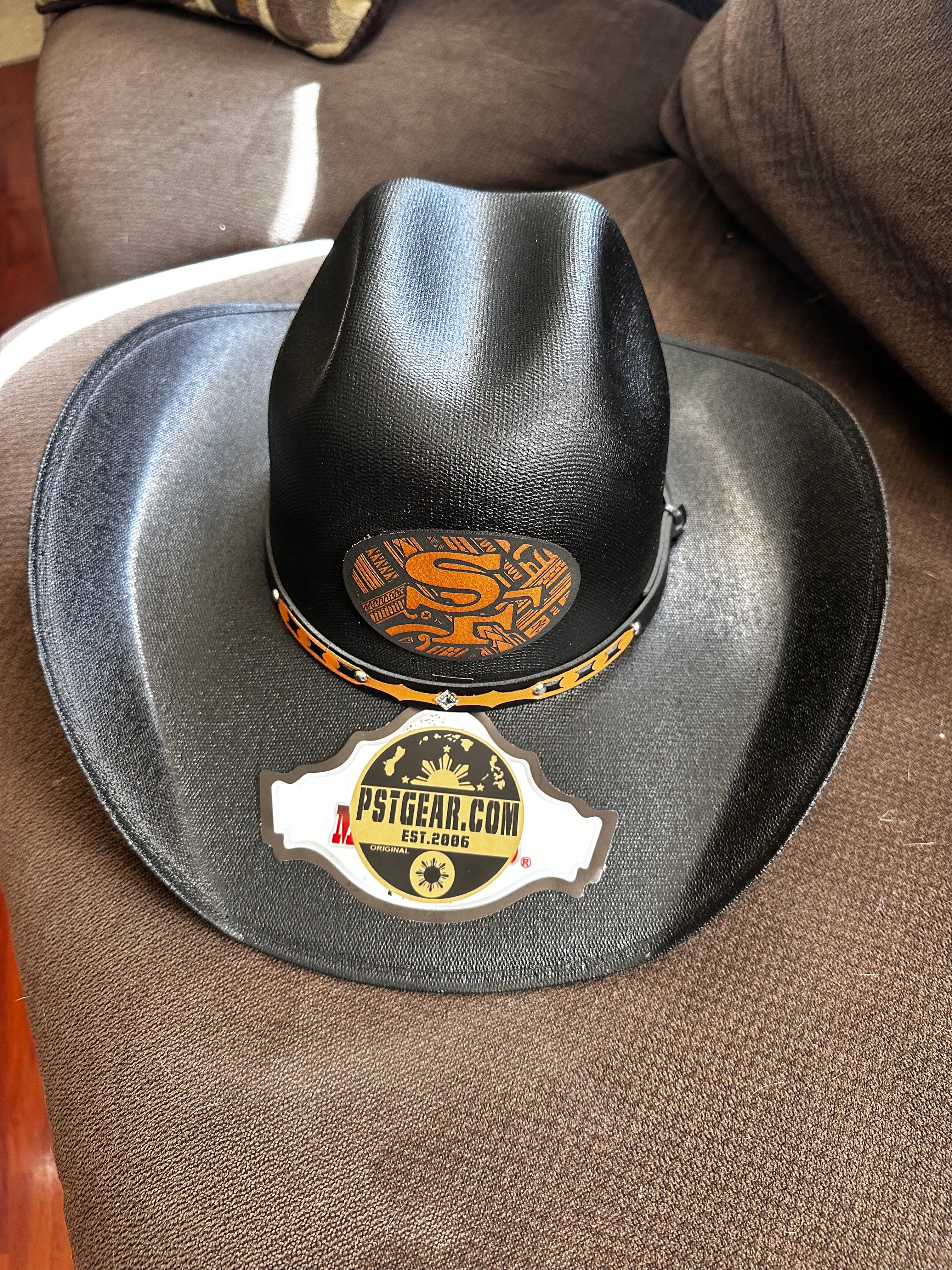 Hawaiian Hawaii SF Tribal Leather Shield Cowboy Hat