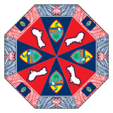 Guam Chamorro Tribal Small Semi-Automatic Foldable Umbrella
