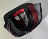 Hawaii Shield Black and White Denim Mesh SnapBack