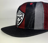 Hawaii Shield Black and White Denim Mesh SnapBack