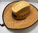 Hawaiian Hawaii SF Tribal Straw Leather Shield Cowboy Hat