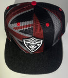 Hawaii Shield Black and White Denim Mesh SnapBack