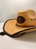Hawaiian Hawaii SF Tribal Straw Leather Shield Cowboy Hat