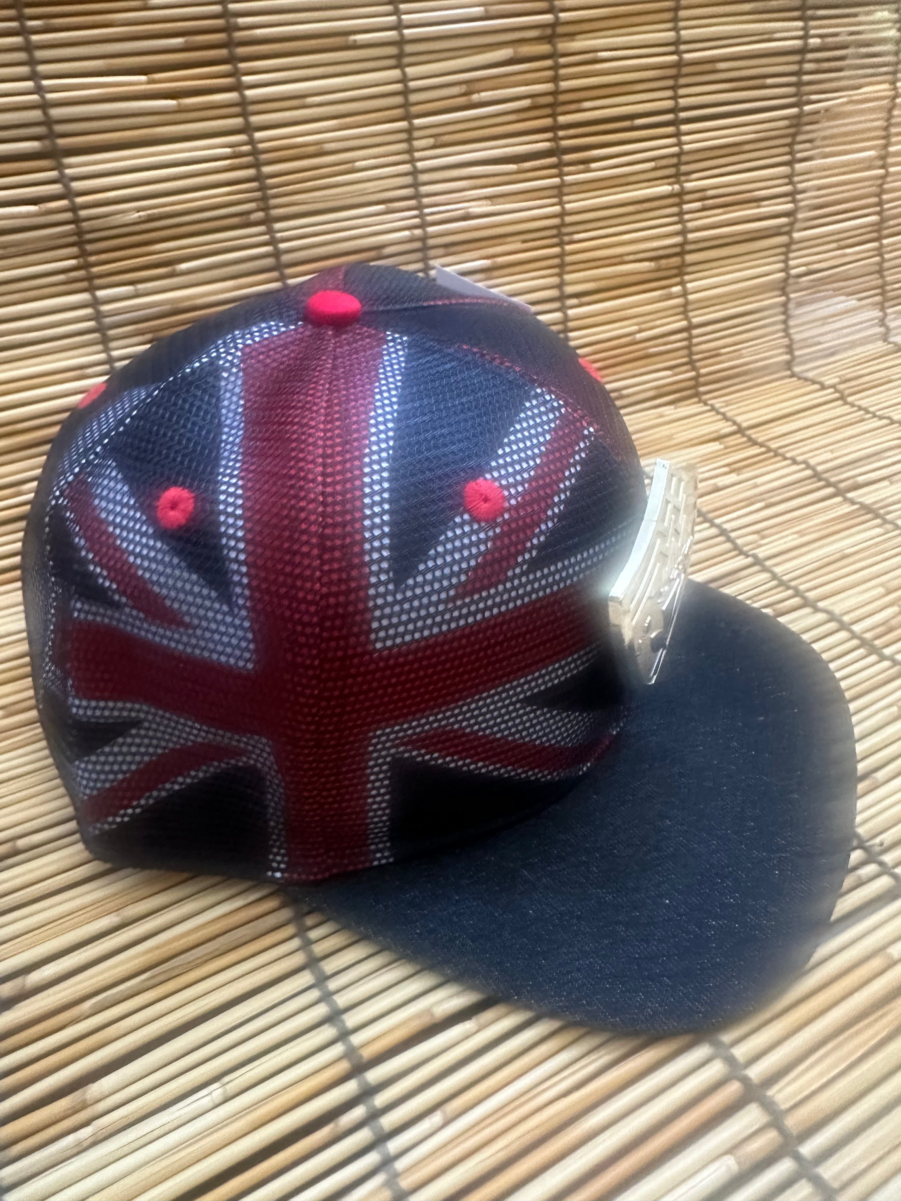 Hawaiian Hawaii Steel Emblem Flag Mesh Denim Brim SnapBack