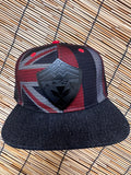 Hawaiian Hawaii Steel Emblem Flag Mesh Denim Brim SnapBack