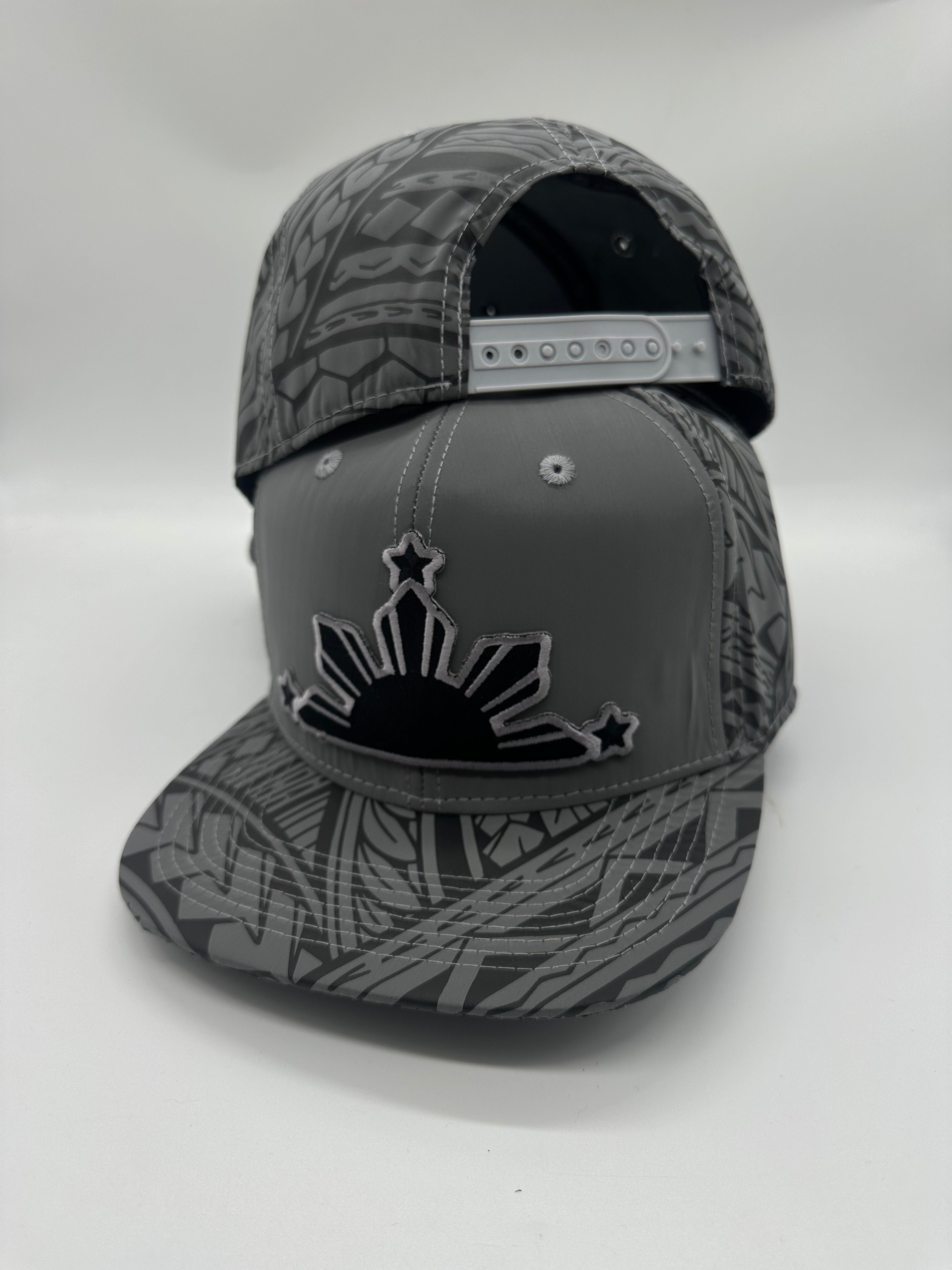 Philippines Tribal Reflective 3 stars and sun SnapBack