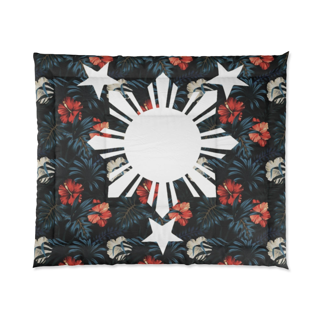 Filipino Floral 3 Stars and Sun Comforter