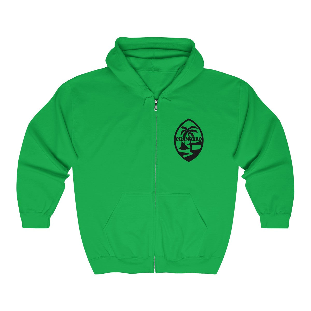 Chamorro Palms Zip Up Hooded Sweatshirt