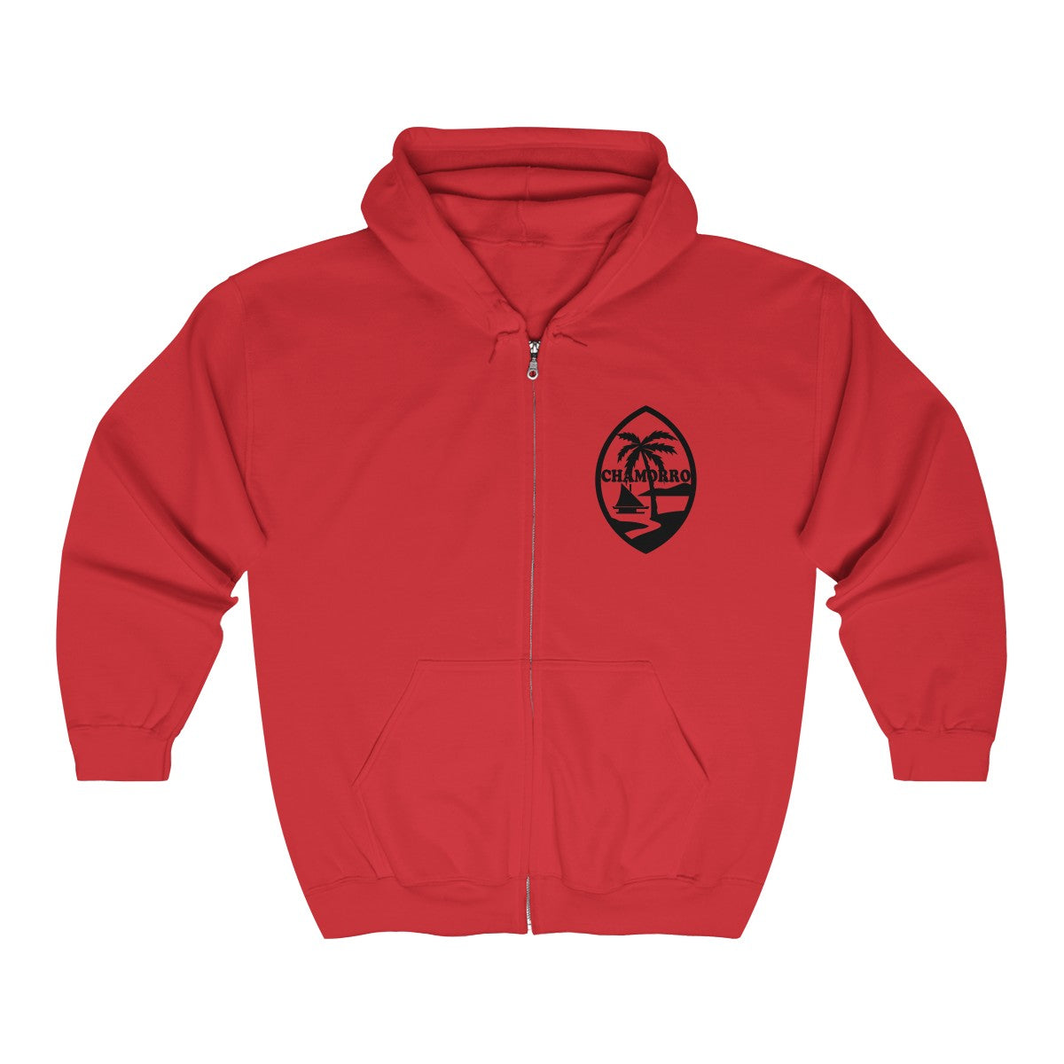 Chamorro Palms Zip Up Hooded Sweatshirt