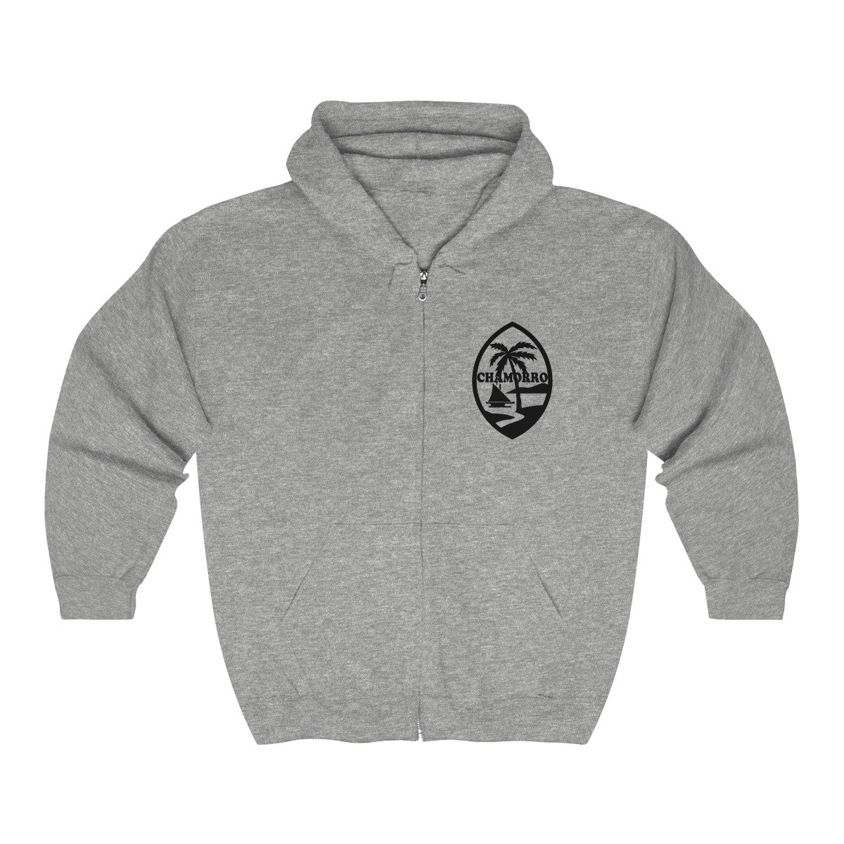 Chamorro Palms Zip Up Hooded Sweatshirt
