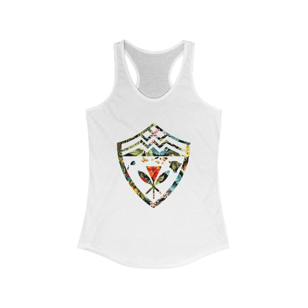 Hawaii Floral Shield Women's Ideal Racerback Tank