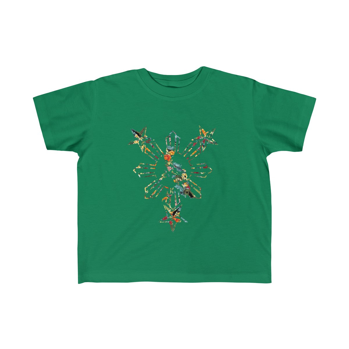 Philippines 3 Star and Sun Floral Tee Kids