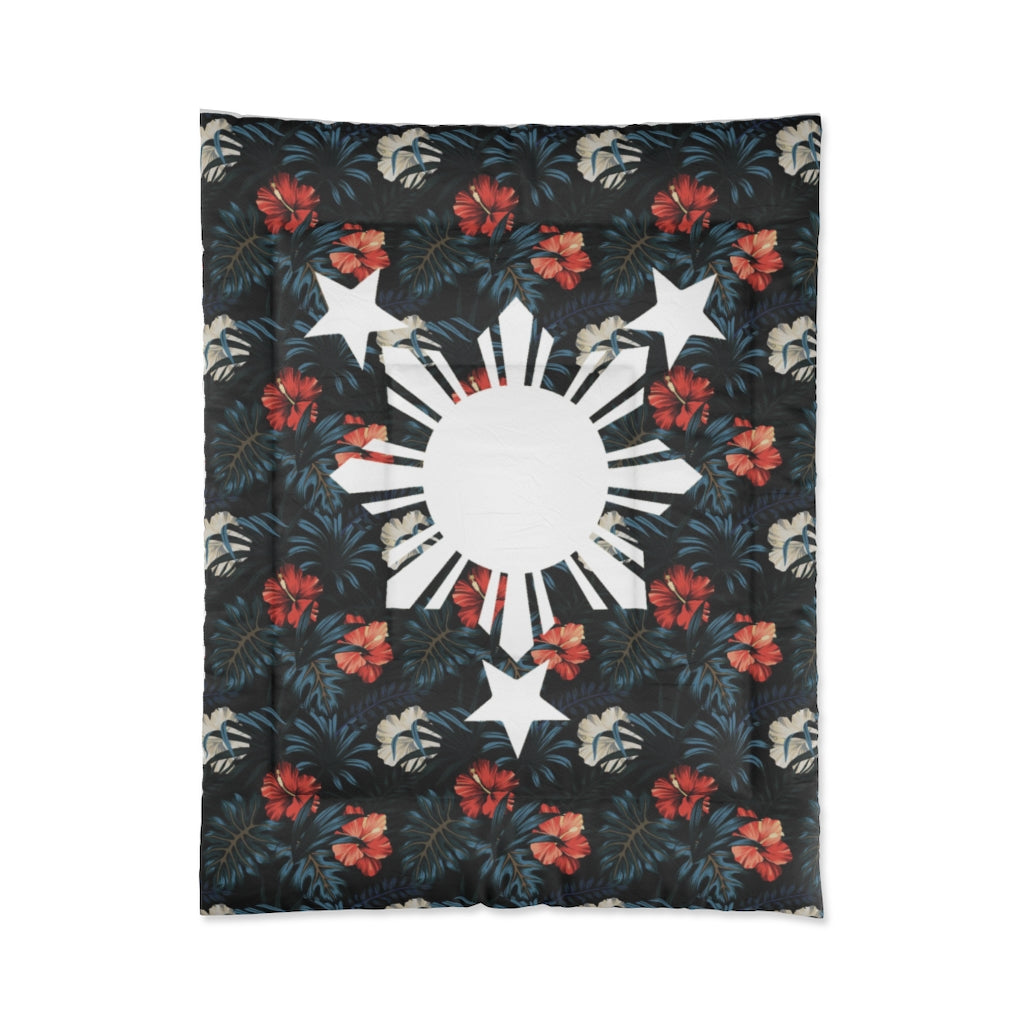 Filipino Floral 3 Stars and Sun Comforter