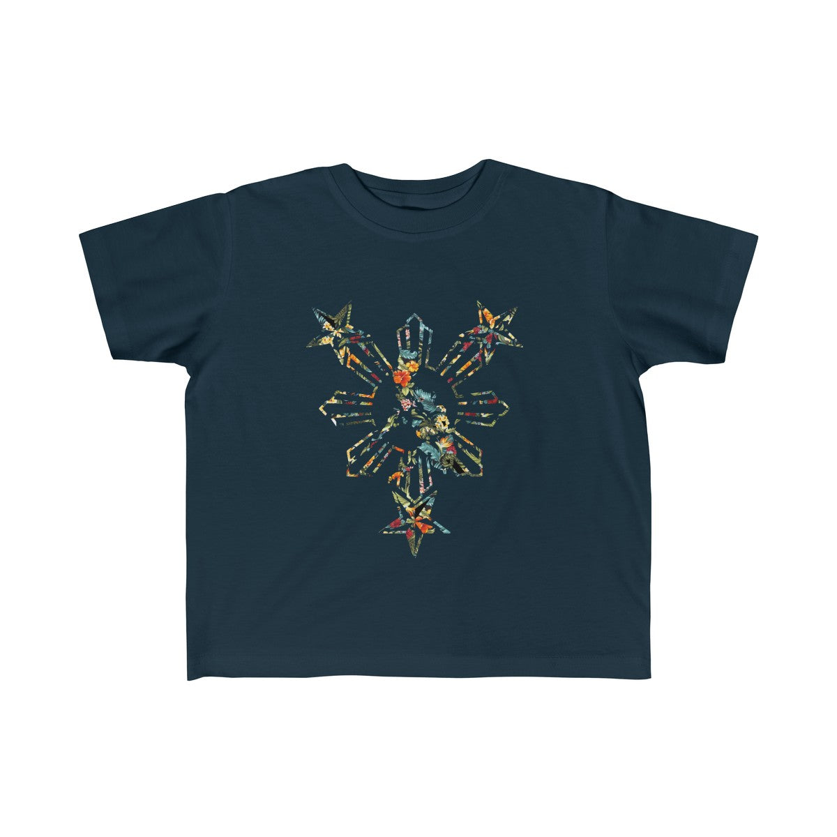 Philippines 3 Star and Sun Floral Tee Kids
