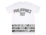 Philippines 7107 Tribal Bar White Tee
