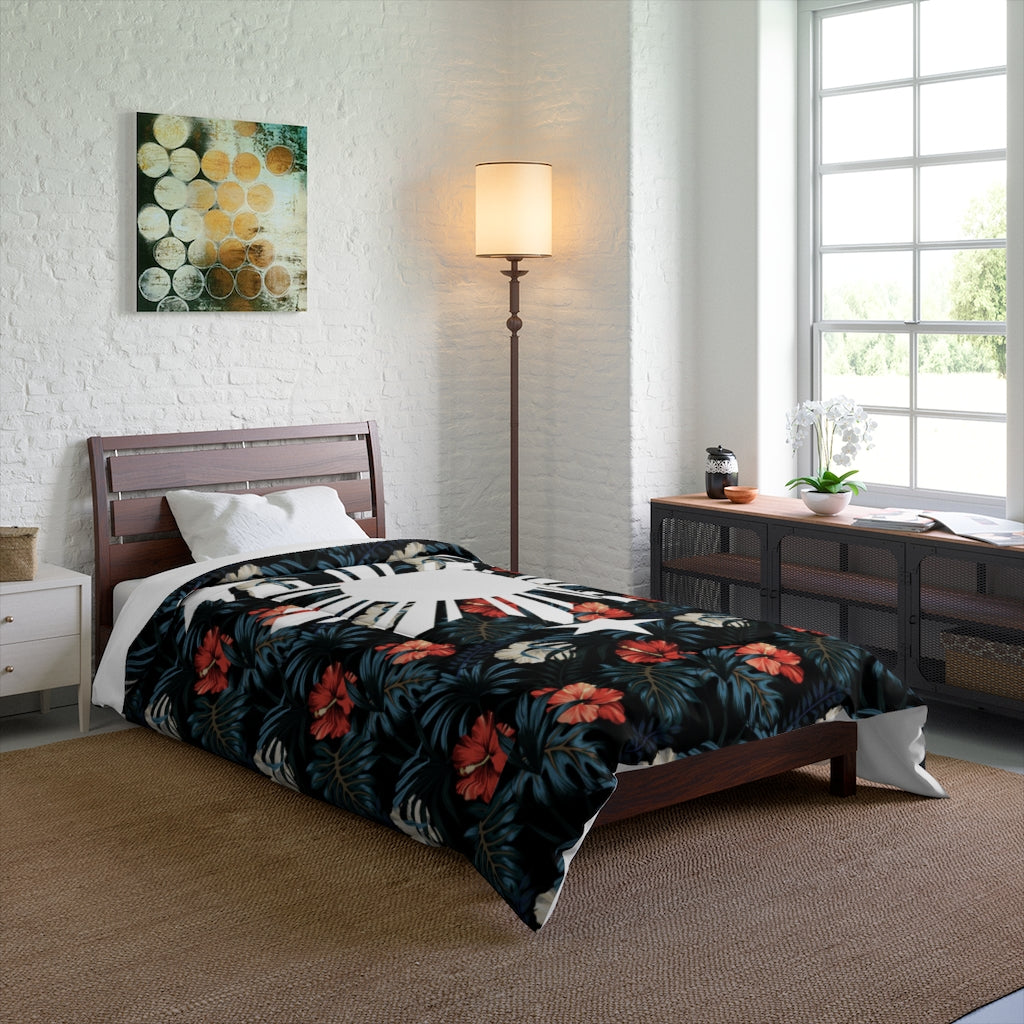 Filipino Floral 3 Stars and Sun Comforter