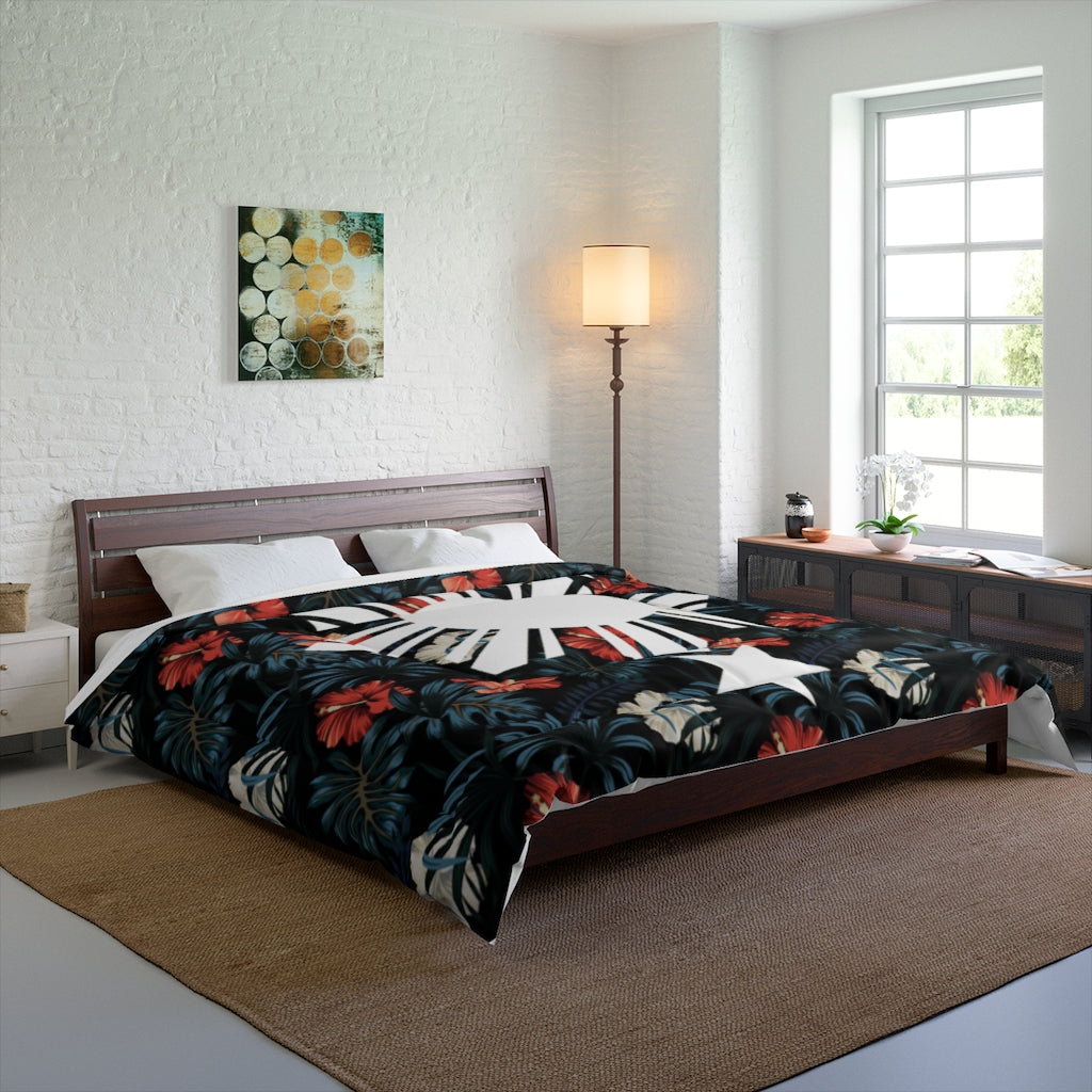 Filipino Floral 3 Stars and Sun Comforter