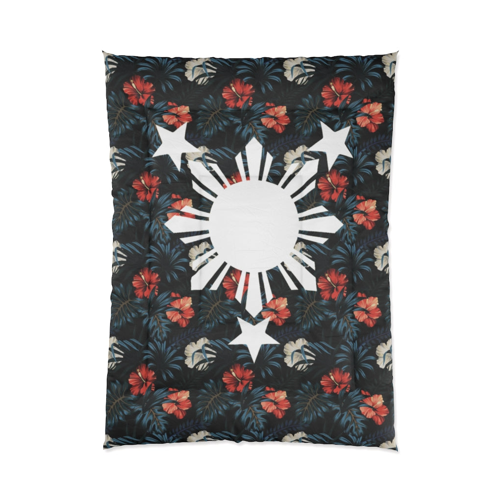 Filipino Floral 3 Stars and Sun Comforter