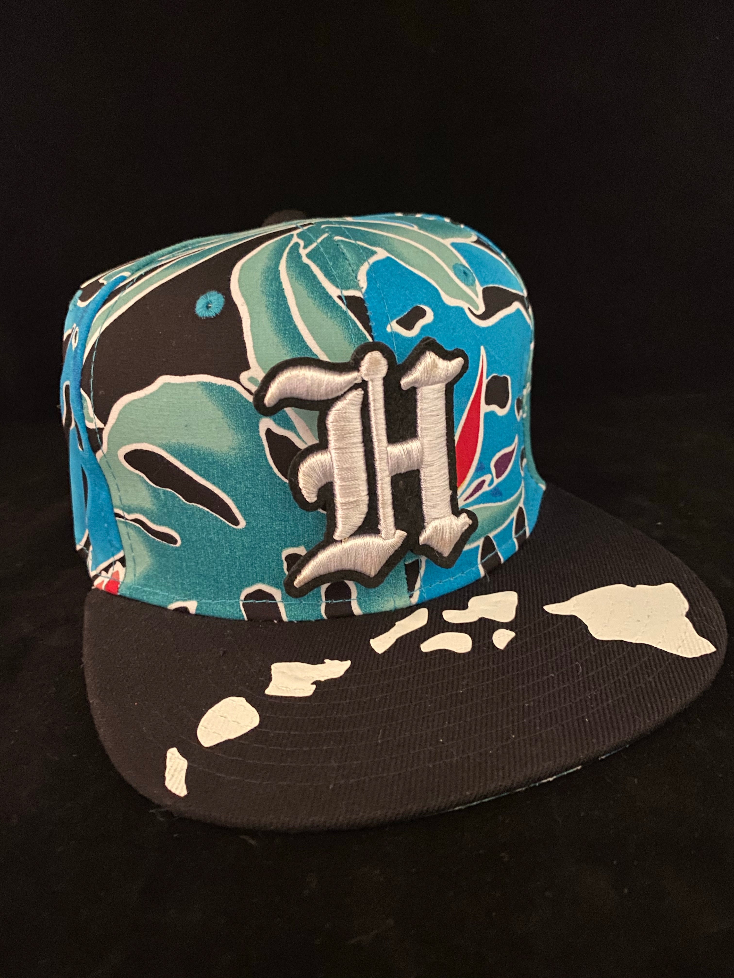 Hawaii H Black Floral Brim LIMITED Hat