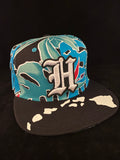 Hawaii H Black Floral Brim LIMITED Hat