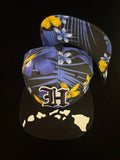 Hawaii H Black Floral Brim Blue LIMITED Hat