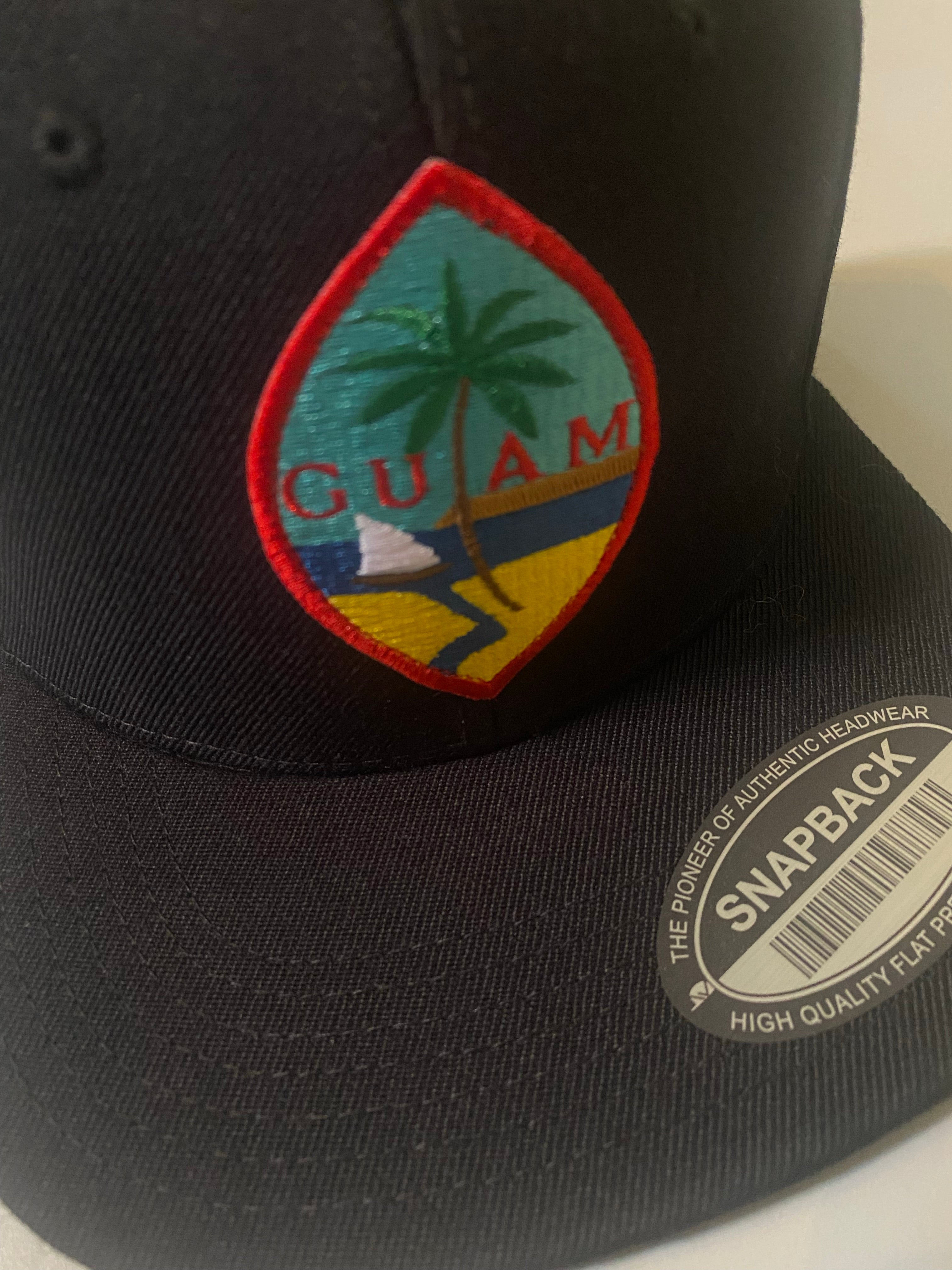 Guam Seal Flag 2025 Black Limited Snapback Hat