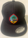 Guam Seal Flag 2025 Black Limited Snapback Hat