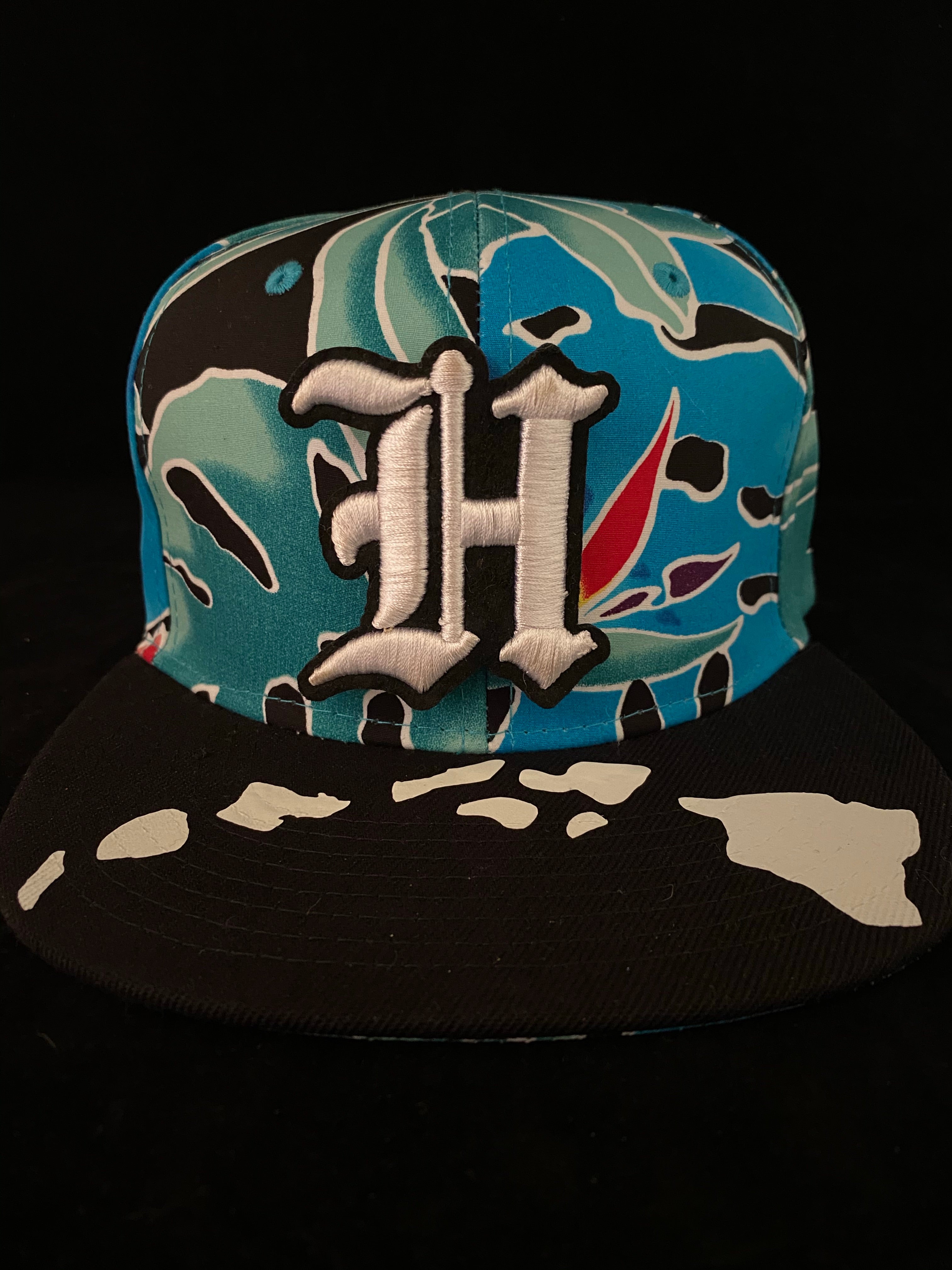 Hawaii H Black Floral Brim LIMITED Hat