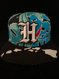 Hawaii H Black Floral Brim LIMITED Hat