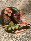 Hawaii Kanaka Shield Floral Flat Brim Trucker