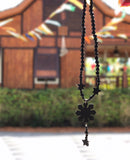 3 Stars and Sun Filipino Wood Necklace