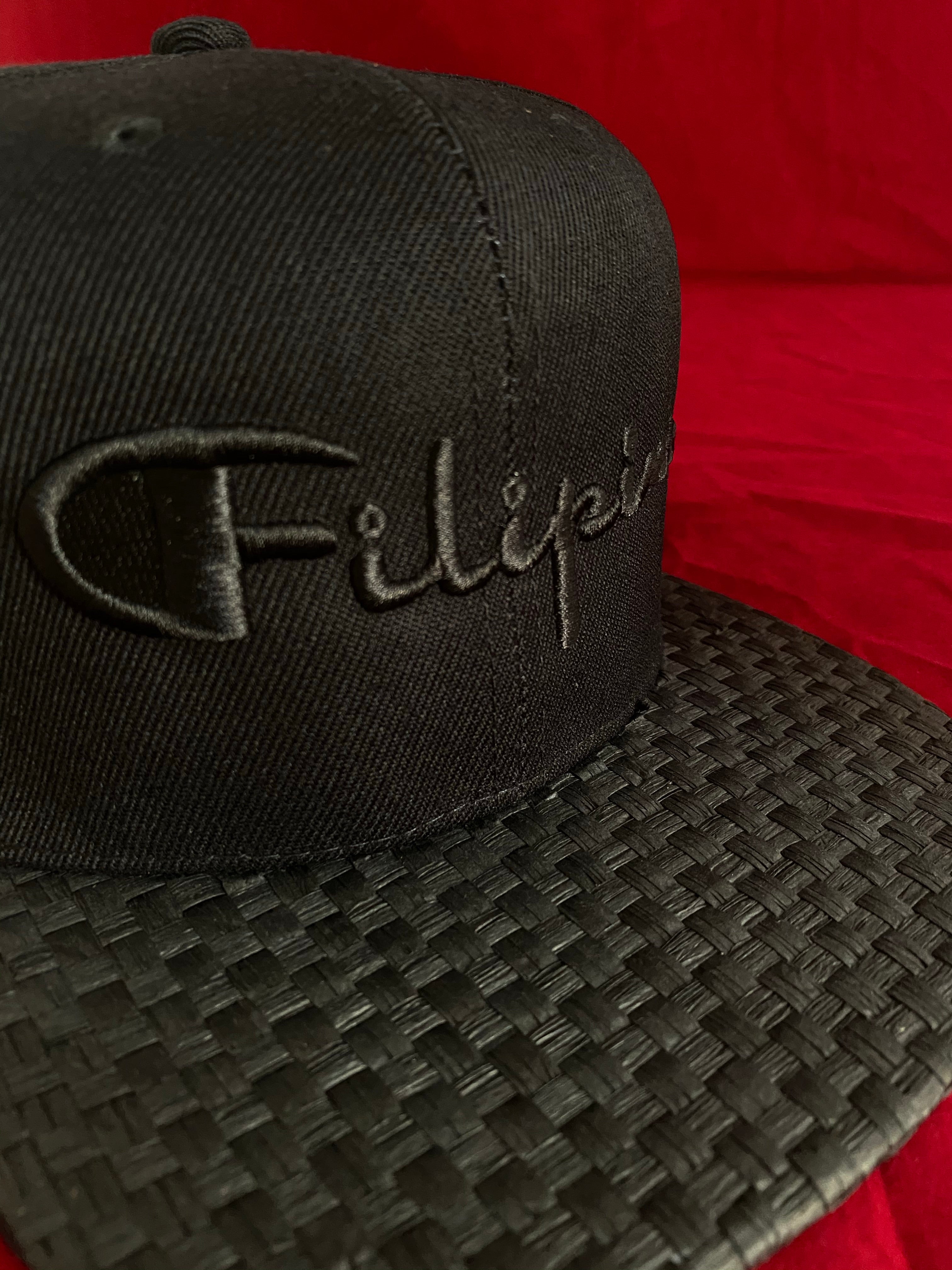 Filipino Champion Black Weave Snapbacks