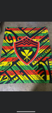 Hawaii Kanaka Rasta Tribal Throw Blanket