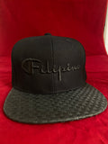 Filipino Champion Black Weave Snapbacks