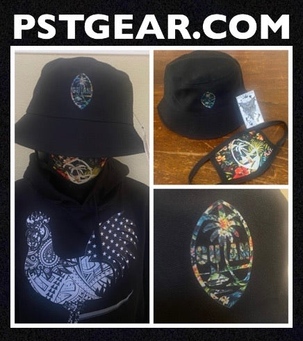 Guam Floral Bucket Hat Free Floral Mask with Purchase