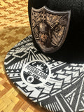 Raiders Polynesian 3D Tribal Hat Shield Tribal Reflective SnapBack