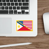 Patriotic Die-Cut Stickers | USA & Philippines Flags | Perfect for Laptops, Water Bottles, Journals, Gifts
