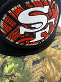 SF Tribal Floral Brim San Francisco Islander Heritage SnapBack