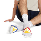 Tribal Bandana Men's Removable-Strap Sandals with Filipino Sun Design - Perfect for Summer and Casual Wear