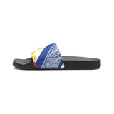Tribal Bandana Men's Removable-Strap Sandals with Filipino Sun Design - Perfect for Summer and Casual Wear