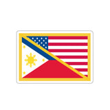Patriotic Die-Cut Stickers | USA & Philippines Flags | Perfect for Laptops, Water Bottles, Journals, Gifts