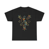 Floral Sun 3 stars and Sun Graphic T-Shirt, Cozy Casualwear, Holiday Gift, Unisex Style, Winter Fashion