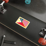 Patriotic Die-Cut Stickers | USA & Philippines Flags | Perfect for Laptops, Water Bottles, Journals, Gifts
