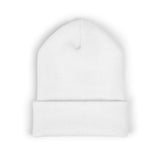 Embroidered Sunrise Cuffed Beanie — Minimal Star & Rising Sun Knit Hat