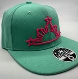 3 STARS AND SUN Filipino Pinay Pinoy Mint and Pink Hat