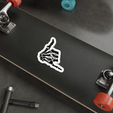 Skeleton 'Shaka' Die-Cut Sticker — Gothic Surf Hand Decal