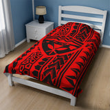 Hawaii Tribal Shield Velveteen Plush Blanket