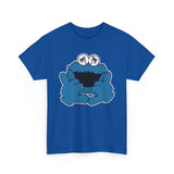 Shaka  Monster Palm Eyes T‑Shirt — Retro Blue Monster Graphic Tee