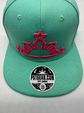 3 STARS AND SUN Filipino Pinay Pinoy Mint and Pink Hat