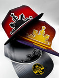 Philippines Filipino Rise and Shine 3 STARS AND SUN New Mesh Rope Flat Brims